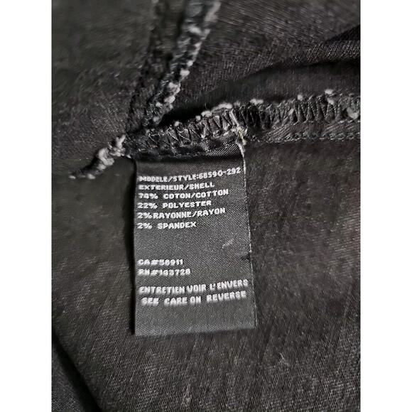 TRIBAL JEANS ~Woman Size SPetite~ Black Denim Jean Jacket Vest Stretch NWT $144. - Picture 13 of 14